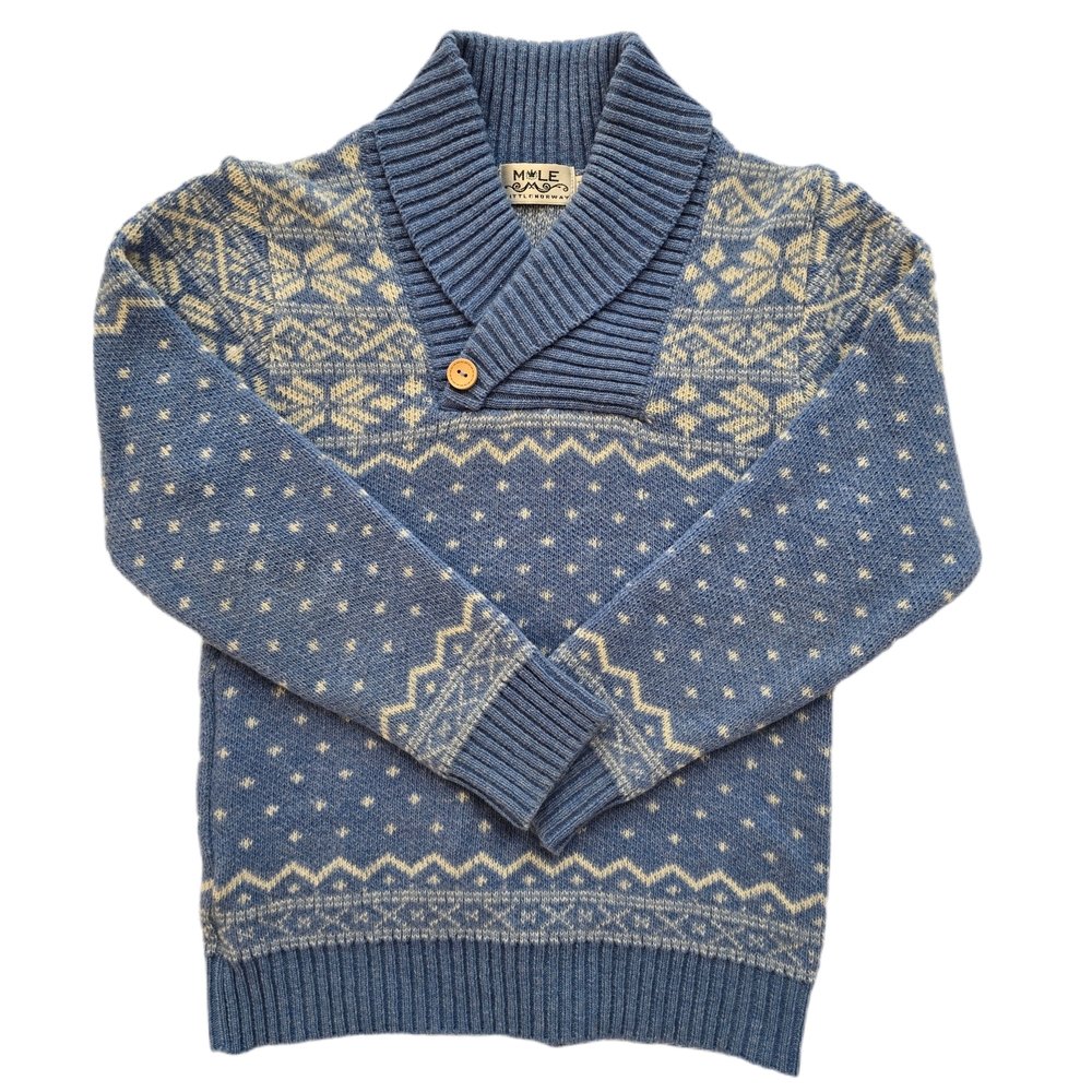 Boys Wool Sweater | Mole Little Norway | Size 122 | Nordic Fair Isle